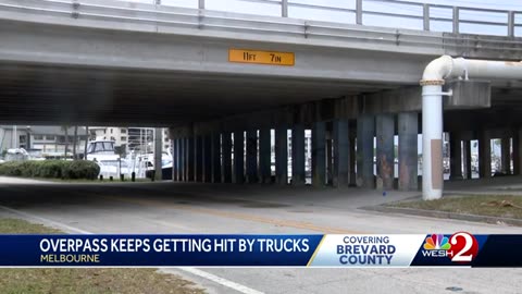 Melbourne overpass regularly hit by trucks