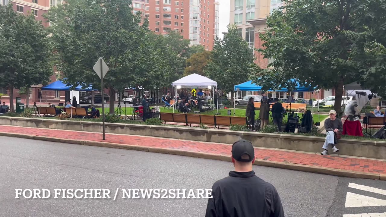 James Comey's ARMY of protestors are now outside the courthouse where he'll be arraigned
