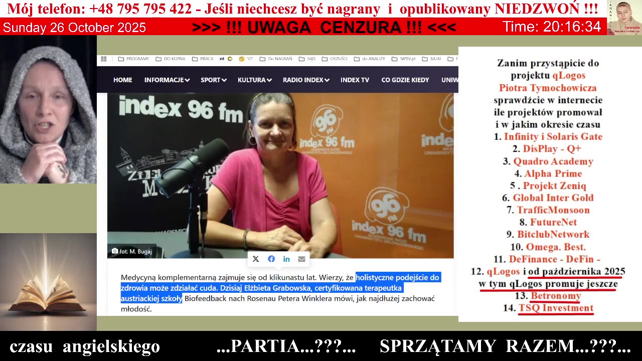 5150 - Pani Elżbieta z qLogos reklamowała suplementy diety - doniosły WIEWIÓRKI 👮‍♀️ - 26.10.2025