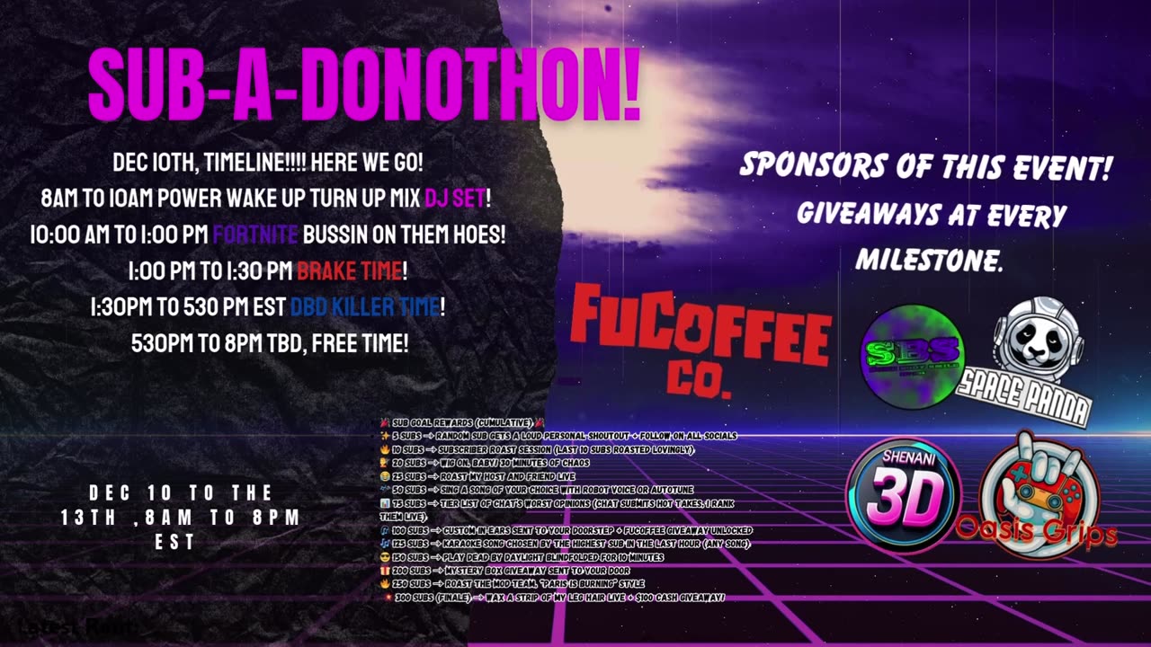 SUB-A-DONOTHON, OWO, LET GET IT!