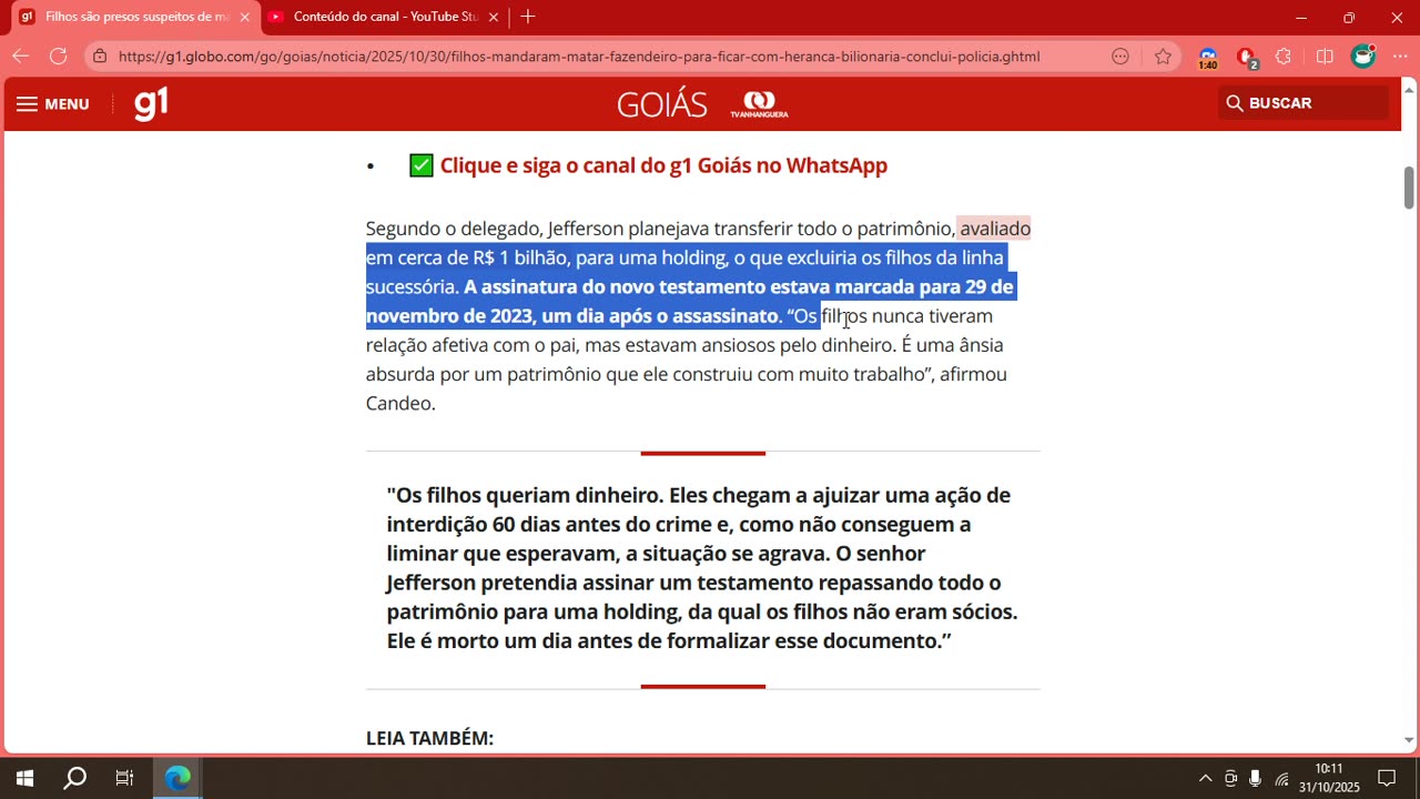 Filhos são presos suspeitos de matar pai para ficar com herança.mp4