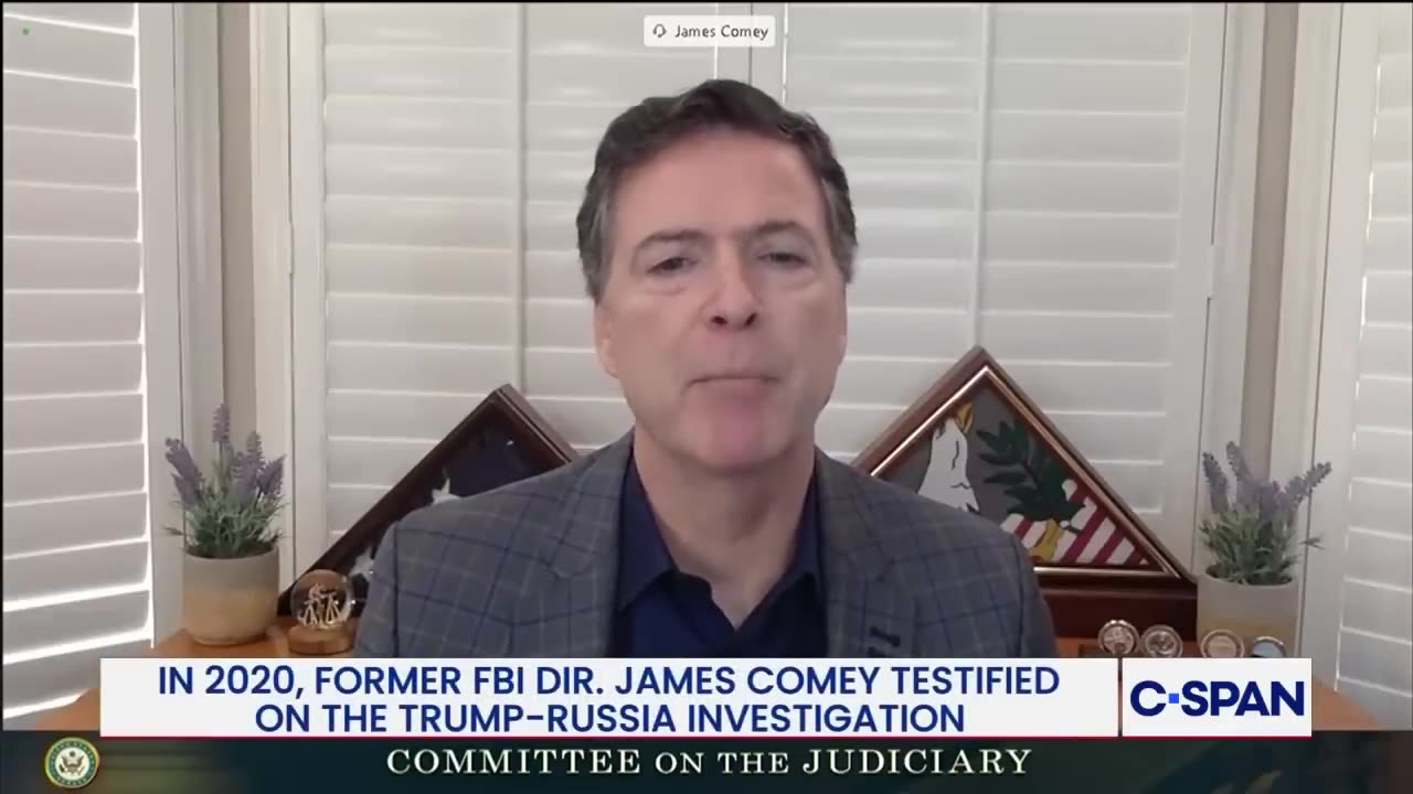 CLIP- Former FBI Director James Comey Indicted Base on 2020 Senate Testimony