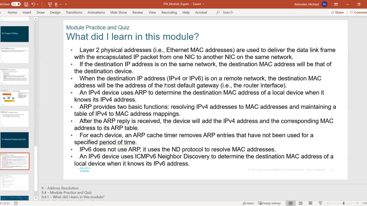 CCNAv7 - Chapter 9.3 - Lecture