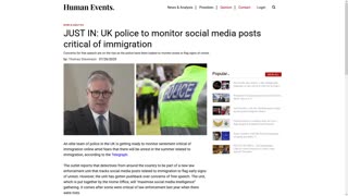 ELITE UK Police to Monitor Social Media Criticism of Invasion - War on Britains?
