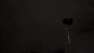 💥This is how the process of shooting down a Shahed by a helicopter looks from the ground!