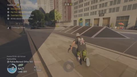 Grind distance + Flip to grind +Total spin degrees