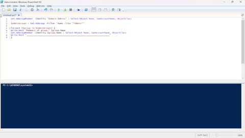 Retrieve Active Directory Admin Group Members Using PowerShell