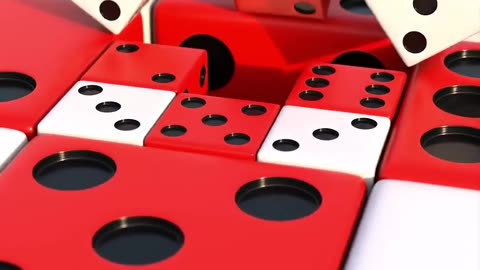 Red & White Dice Loop #satisfying #loop #oddlysatisfying #3dloop #blender #animation