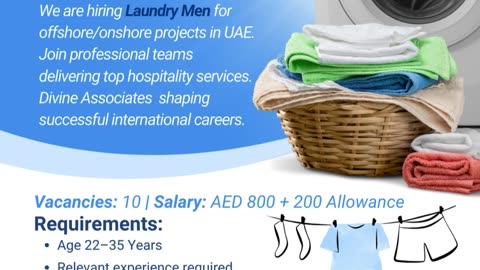 Launch Your Laundry Career in UAE with Divine Associates Ltd