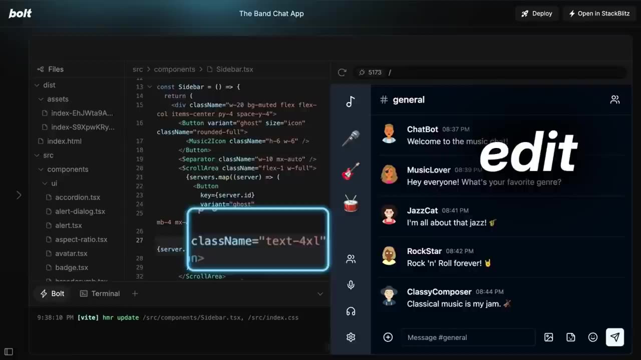 bolt.ai video is apps build is prefected how to show much