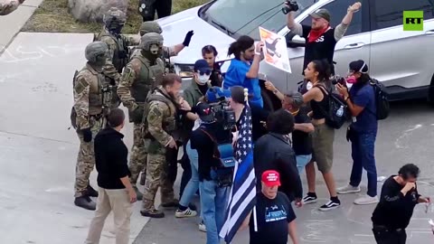 Rioter tears agent hair OUT OF BEARD