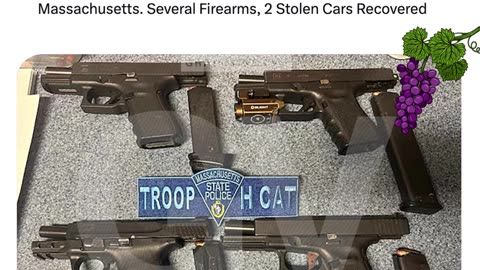 4 Juveniles Face Weapons Charges in Dedham Massachusetts; Police Recover Several Guns, 2 Stolen Cars