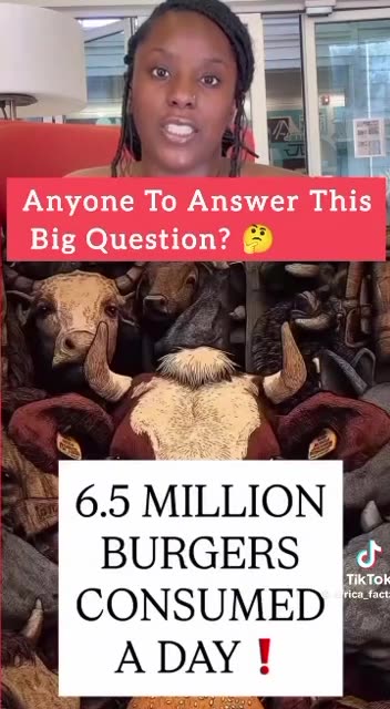 This man is raising a serious question. McDonald's sells 6.5 million burgers every single day,