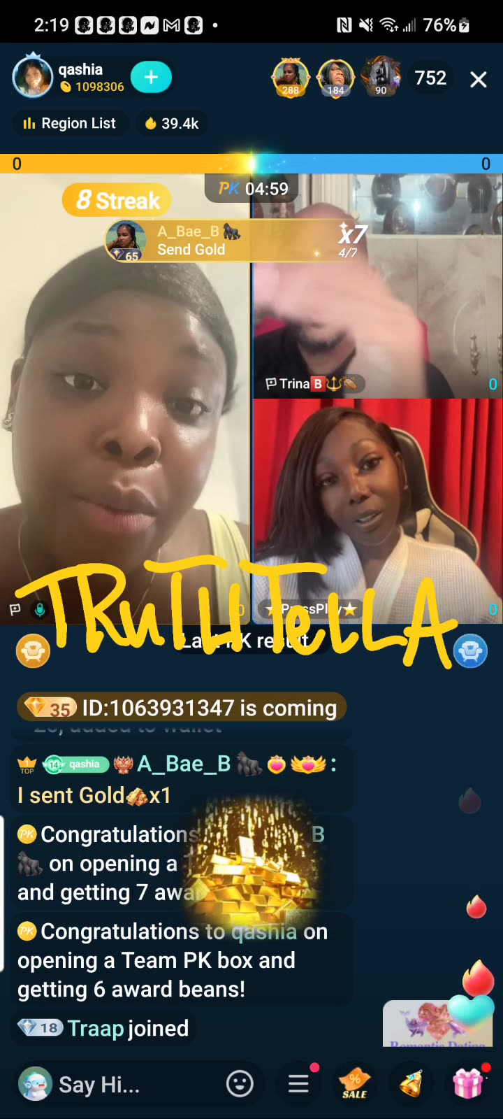 QASHIA VS. SWEETS2HAVE DRAMA TEAM PK