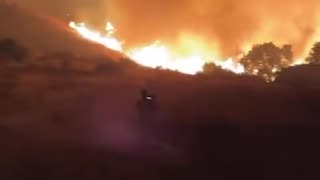 Hughes Fire in Los Angeles County exploded to 10,000 acres on Wednesday with zero....