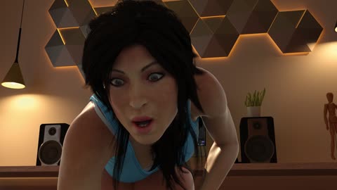 Lara Splits her Shorts (No UW)