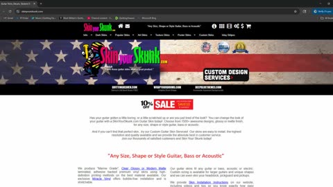 SkinYourSkunk.com Guitar Skins
