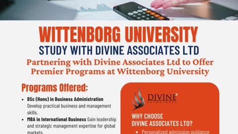 Shape Your Global Career at Wittenborg University with Divine Associates Ltd