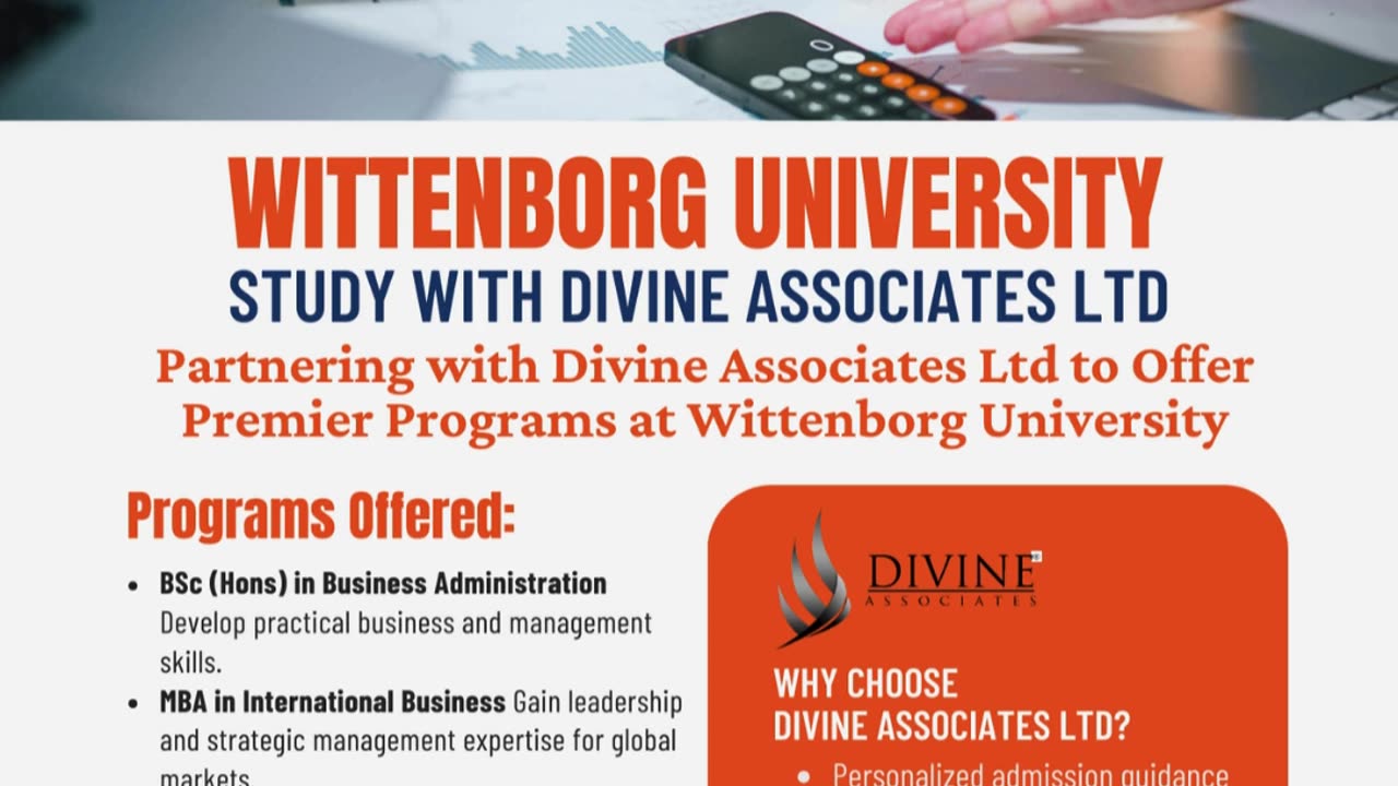 Shape Your Global Career at Wittenborg University with Divine Associates Ltd