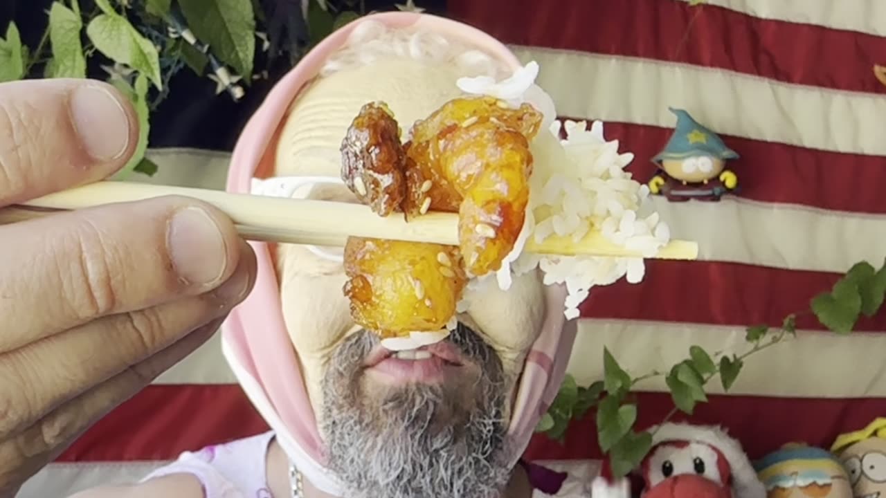 Granny Goatee reviews Panda Express's NEW Crispy Sesame Shrimp and Beef Surf & Turf!