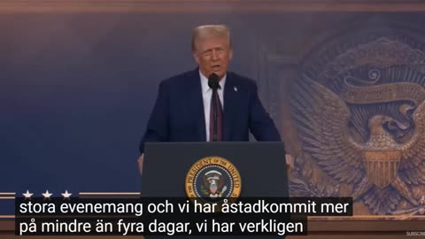 # 1329 - WEF - Donald Trumps tal inför WEF. SVENSKTEXTAT