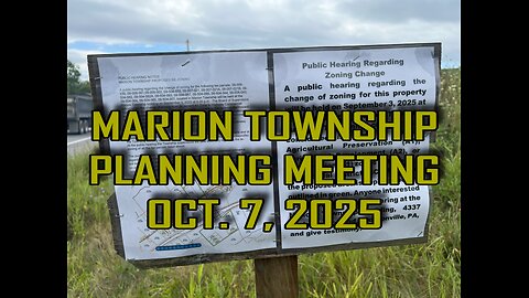 Marion Township Planning 10-7-2025