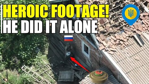 EPIC! Russian soldier alone threw explosives at a house occupied by Ukrainian troops
