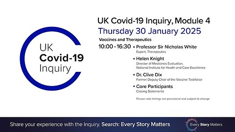 UK Covid 19 Inquiry - Module 4 Hearings - 30 January 2025