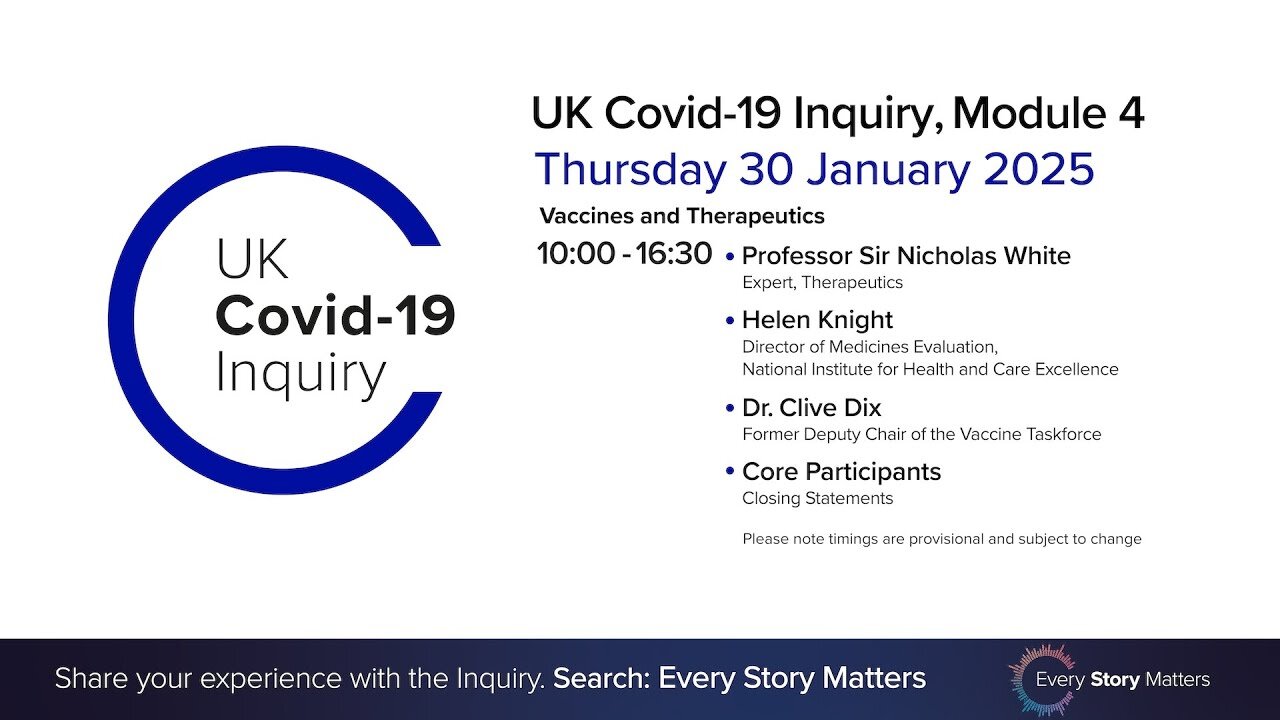 UK Covid 19 Inquiry - Module 4 Hearings - 30 January 2025