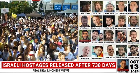 Israeli Hostages Are HOME After Trump's Israel Gaza Hamas PEACE DEAL. Media Credits Trump FOR NOW