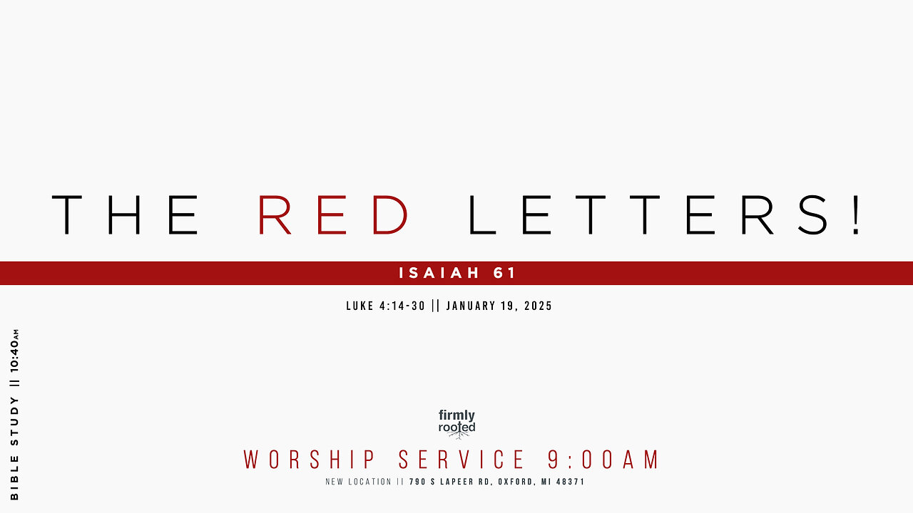 The Red Letters! || January 19, 2025