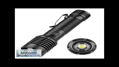 800LM XHP50 LED Powerful Flashlight Type-C Rechargeable Zoomable Flash Light Power By Review