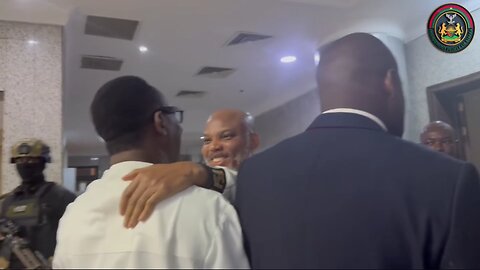 Finally Omoyele Sowore Meets Onyendu Madi Nnamdi Kanu in Federal Court Abuja today