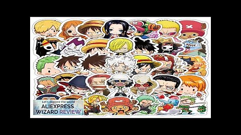 10/30/55pcs Cute One Piece Anime Stickers Cartoon DIY Skateboard Phone Case Laptop Review