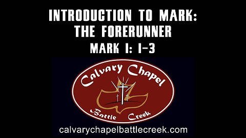 November 16, 2025 - Introduction To Mark: The Forefunner
