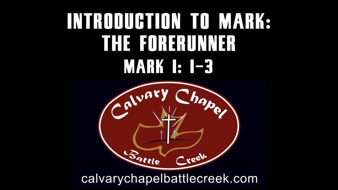 November 16, 2025 - Introduction To Mark: The Forefunner