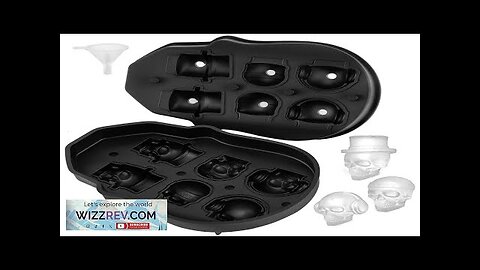 VEVOR Skull Ice Cube Tray 6-Grid Skull Ice Ball Maker Flexible Black Review