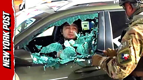 Border Patrol agents smash window and drag man from car in Minnesota chaos