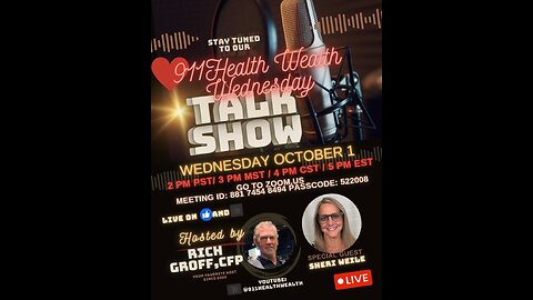 Sheri W 10/1/25 911HealthWealth Wednesday Topics: Migraines Back Pain Insomnia Weight Loss Turkey NK