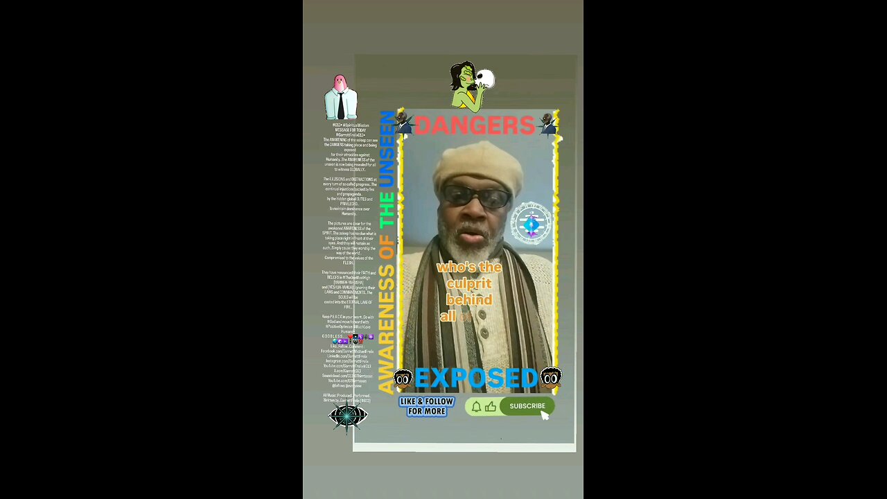 ▪︎DANGERS EXPOSED/AWARENESS OF THE UNSEEN▪︎