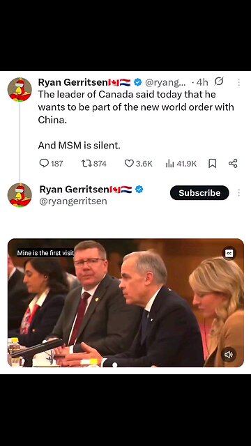 Mark Carney - New World Order With China