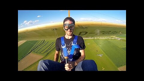 Flying an Open Air Glider Above Germany