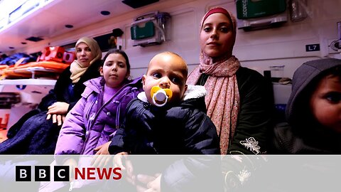 Children evacuated from Gaza for medical treatment in Jordan | BBC News