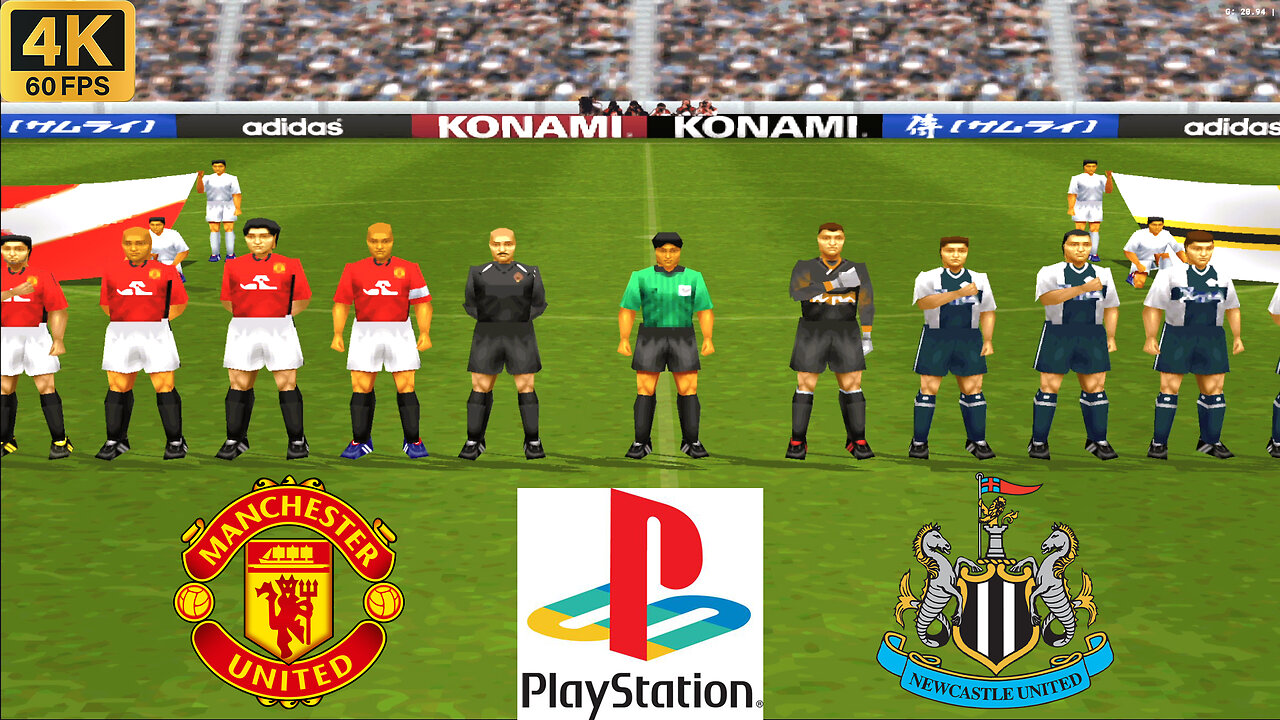 Man United vs Newcastle | Winning Eleven 2002 - Duckstation PS1 on PC - 2k60