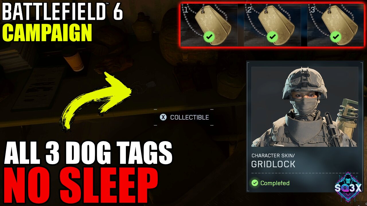 ALL 3 DOG TAGS in NO SLEEP - Battlefield 6 Campaign
