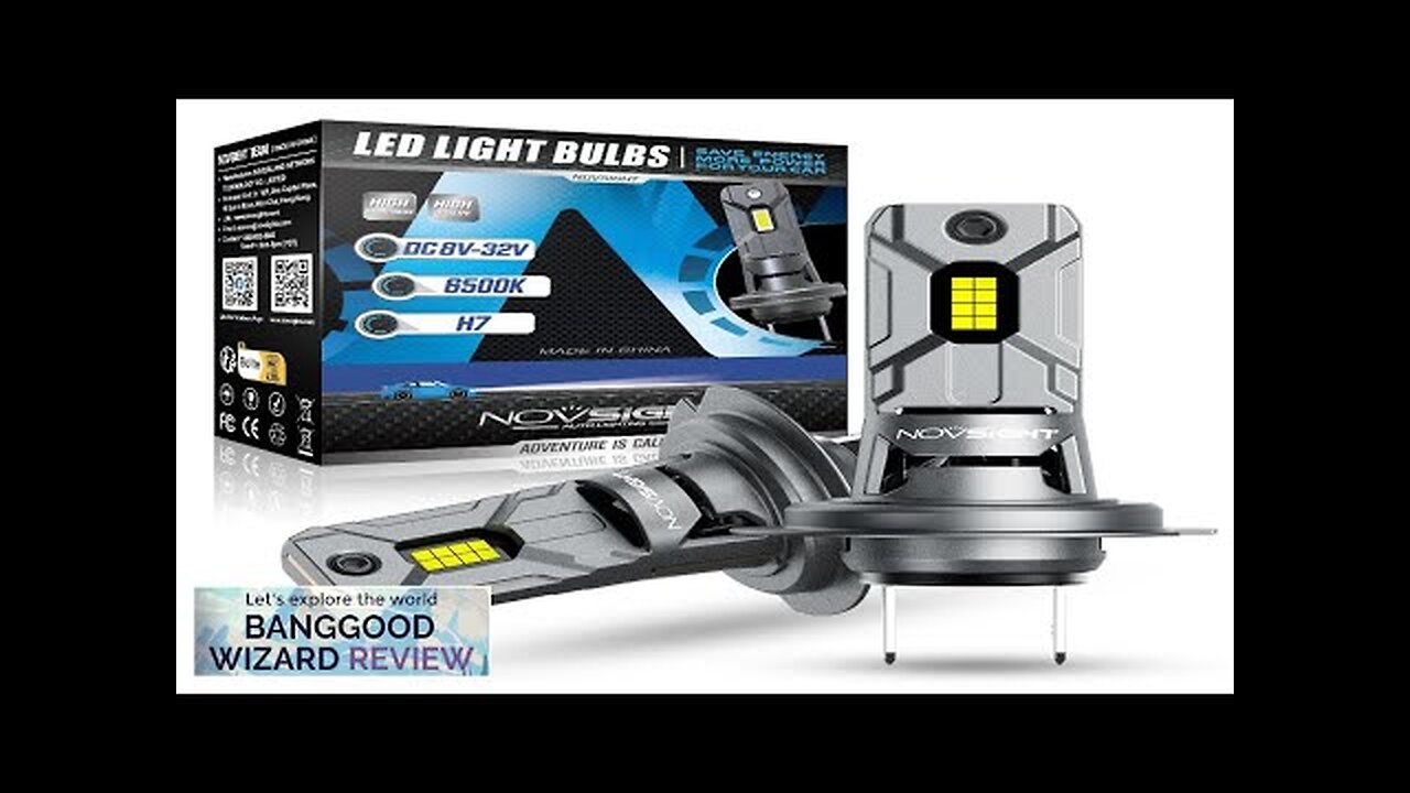 NOVSIGHT N64 Pair 6500K Car LED Headlight Bulbs H7 6000LM/Pair LED Headlamp Review