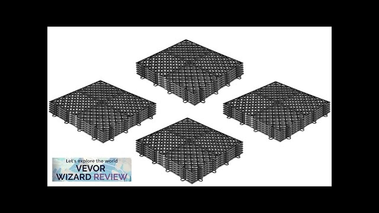 VEVOR Rubber Tiles Interlocking 25 PCS Black Drainage Tiles 12x12x0.5 Inches Deck Review