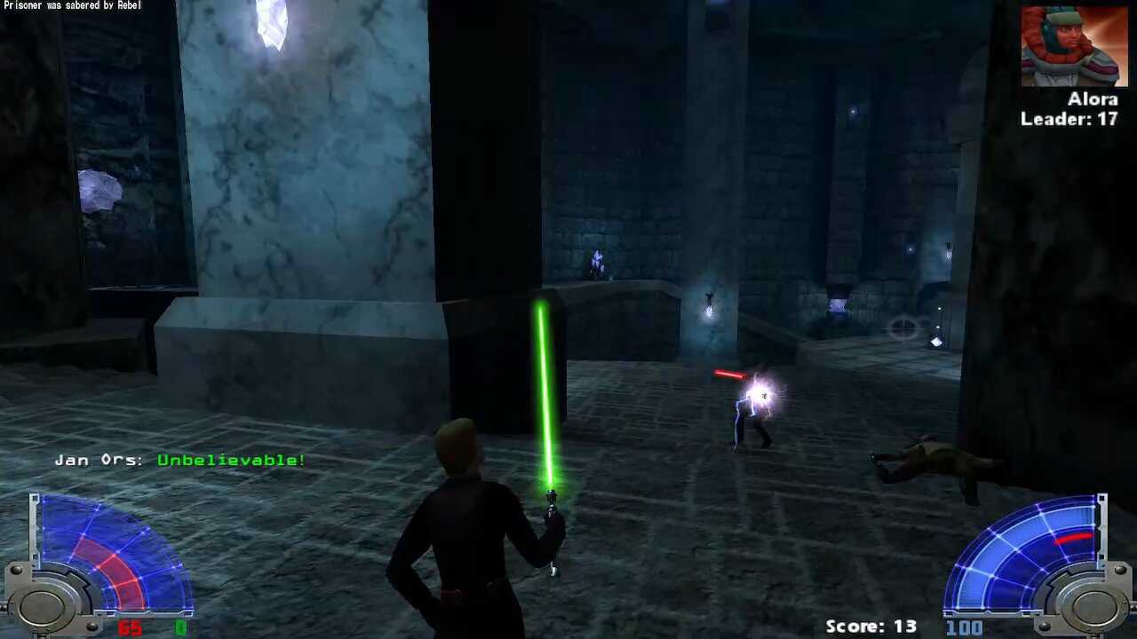 Star Wars Jedi academy force lighting