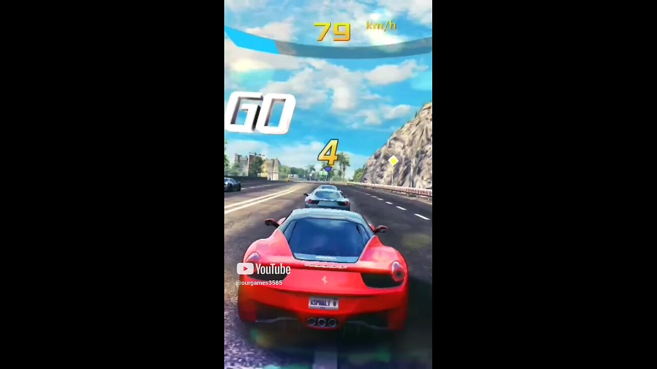 Asphalt racing car