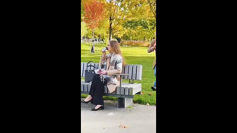 girl surprise who putting the rose